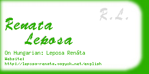 renata leposa business card