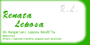 renata leposa business card